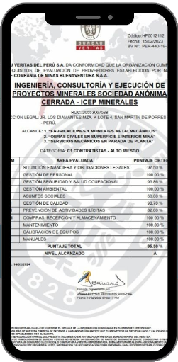 ICEP-MINERALES- HOMOLOGACION